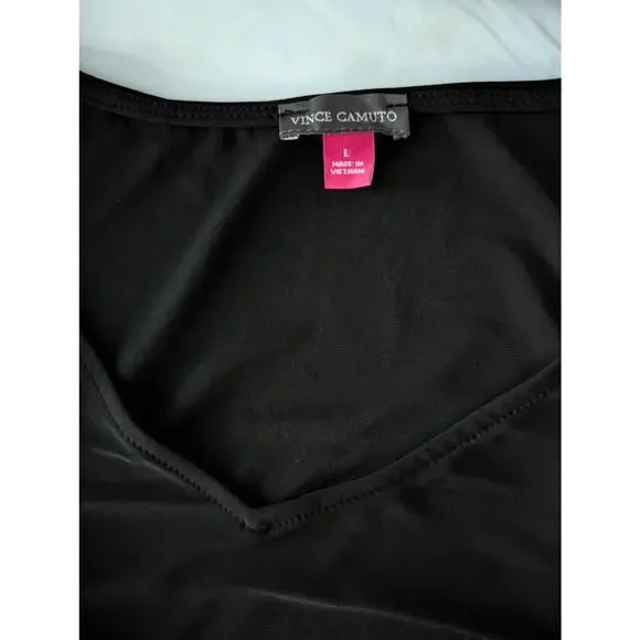 Vince Camuto Black Top with Strappy Flare Sleeves - Picture 11 of 13